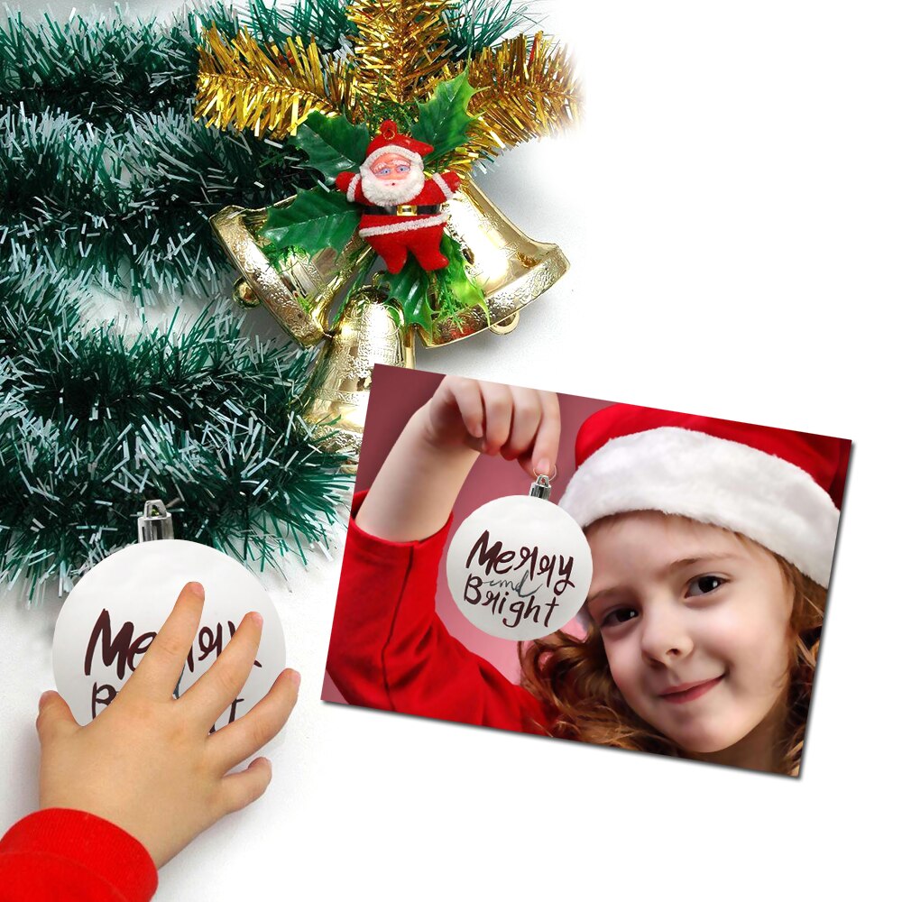 3Pcs Christmas Balls 6cm Baubles Christmas Tree Decorations Matte White Balls Christmas Tree Hanging Ornament Party Supplies