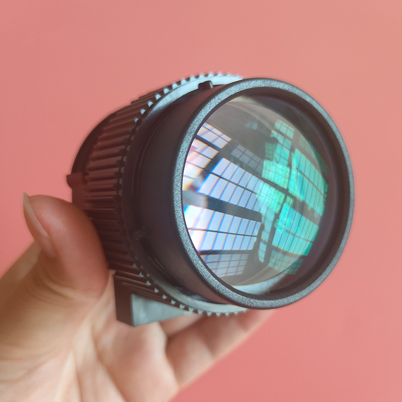 Lente HD para proyector LCD de 4,3 pulgadas, 3 uds., longitud focal de proyección de elementos, lente de cristal con lupa de 142mm