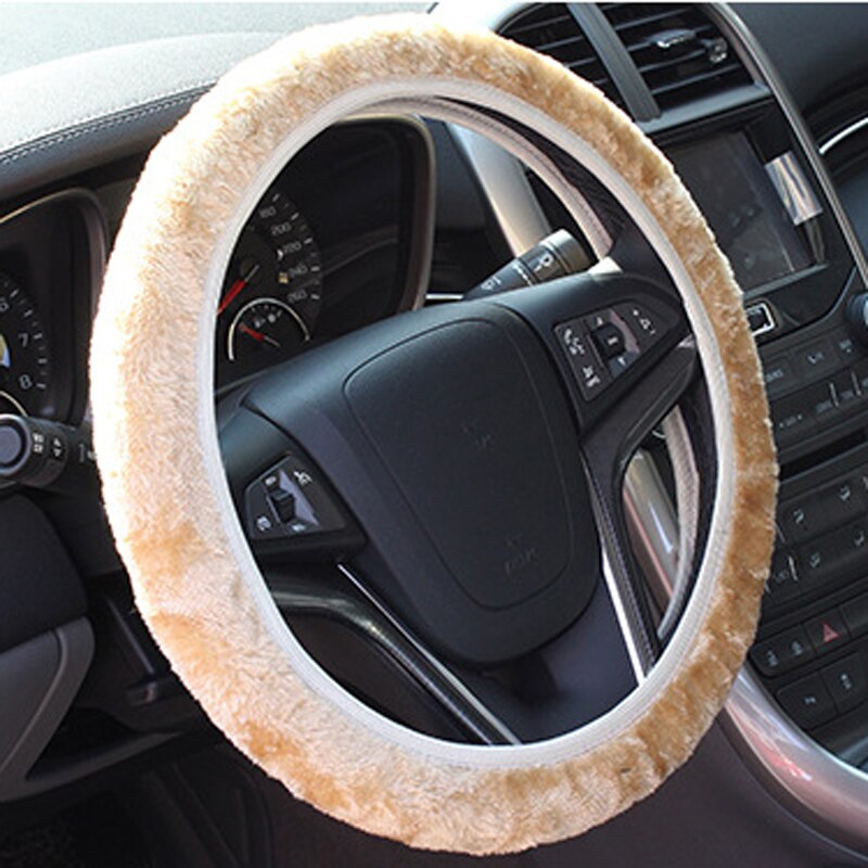 Universele zachte pluche auto stuurhoes interieur accessoires stuurhoes autostyling 37-38cm diameters