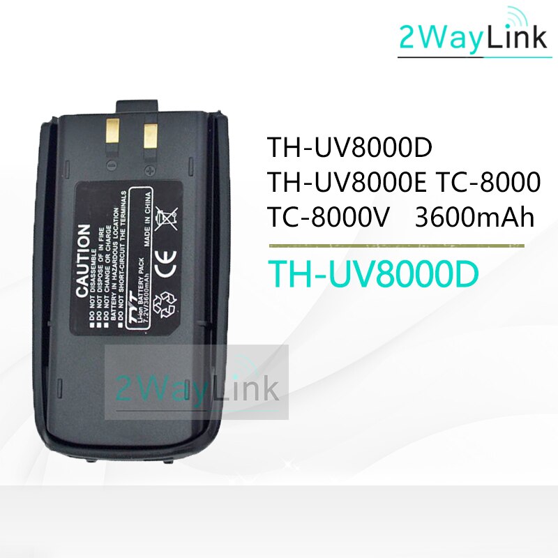 Originale TYT TH-UV8000D UV8000E UV8000D TH UV8000D 7.2V Li-Ion 3600mAh Batteria per TYT TH TC-8000V TC-8000TH-UV8000E LB-75L Batteria: 1PC