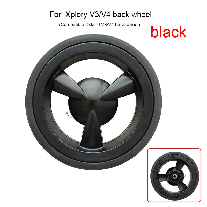 Ruedas de cochecito de bebé compatibles con Dsland Stokke Xplory V3 V4 V5 Series, accesorios de carrito de bebé, ruedas delanteras traseras: for V3V4V5 -1back1