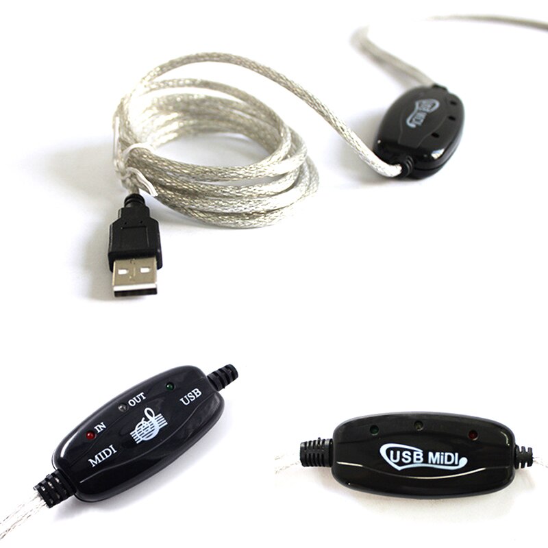 MIDI naar USB kabel toetsenbord muziek kabel Converter PC naar Music Keyboard Adapter Cord te Converter Installatieprocedure versie