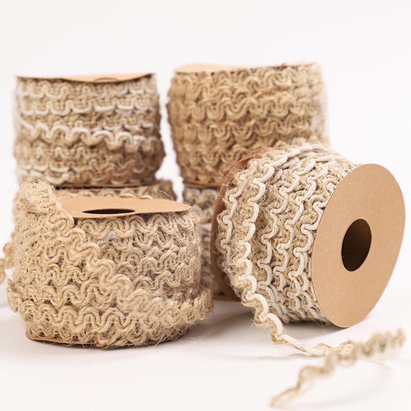Hilo de Yute Natural de 5M, cuerda de arpillera de cáñamo, hilo para envolver de boda, bricolaje, decoración artesanal de floristería para Scrapbooking