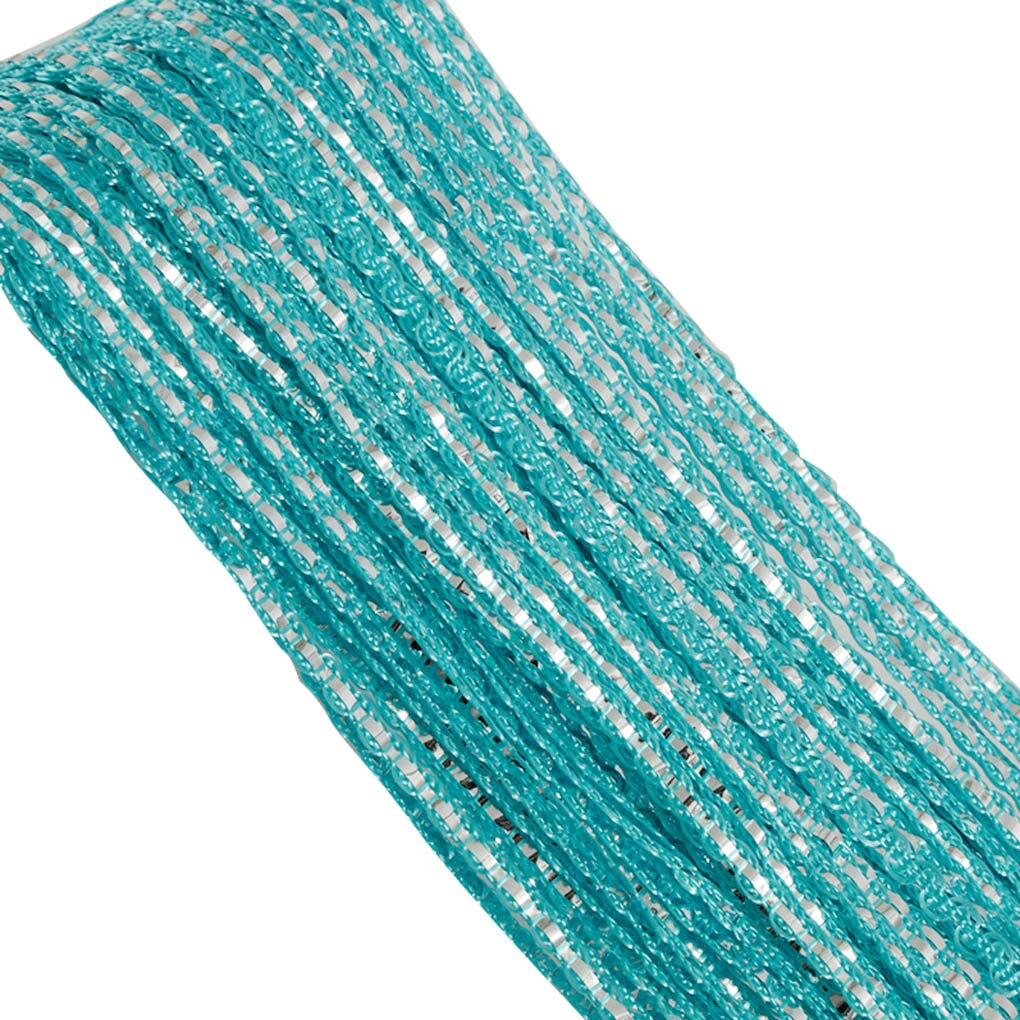 Newest Crystal Curtain Flash Line Shiny Door String Curtain Wall Panel Edge Window Room Divider Blind Tassel Screen: Lake blue