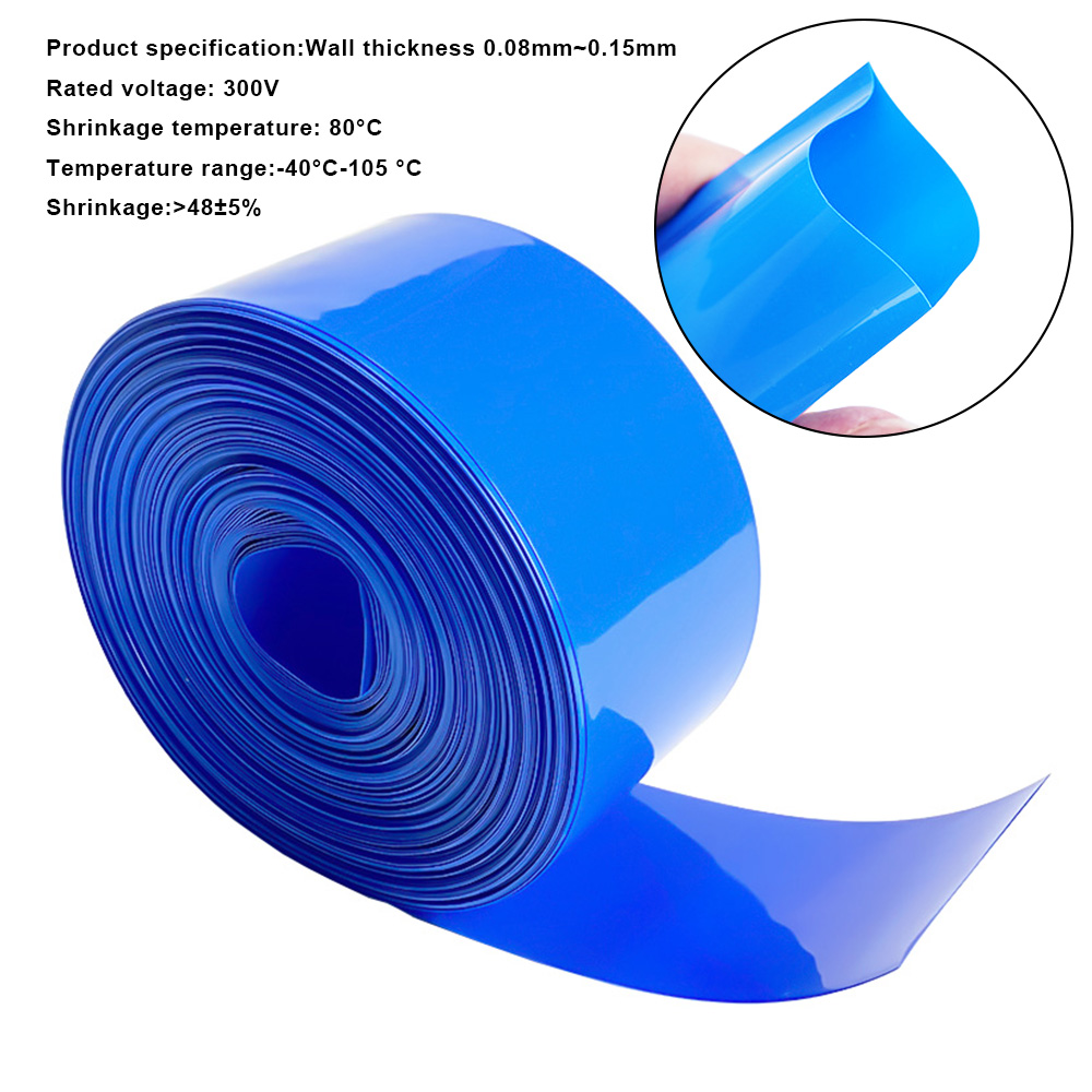 Pvc Pack 1m/pack PVC Heat Shrink Tube Blue Shrink Insulated... – Grandado