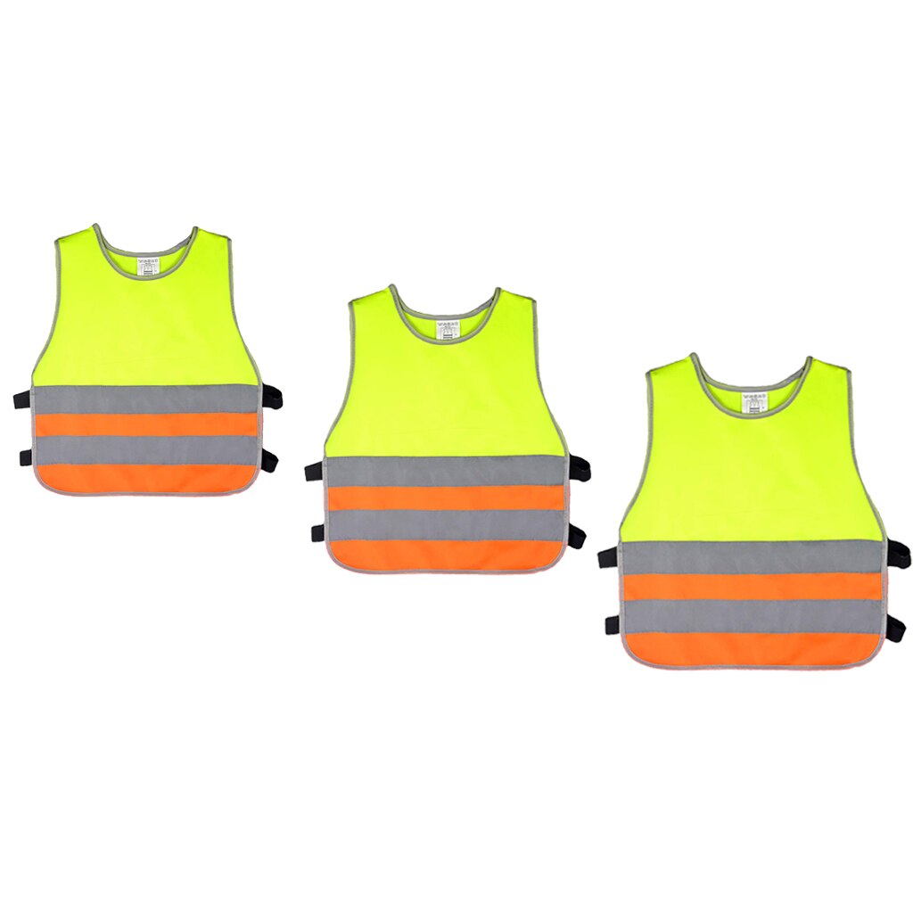 Chalecos reflectantes de alta visibilidad para niños y estudiantes, ropa de seguridad reflectante, 3 tamaños S/M/L, 3 uds.