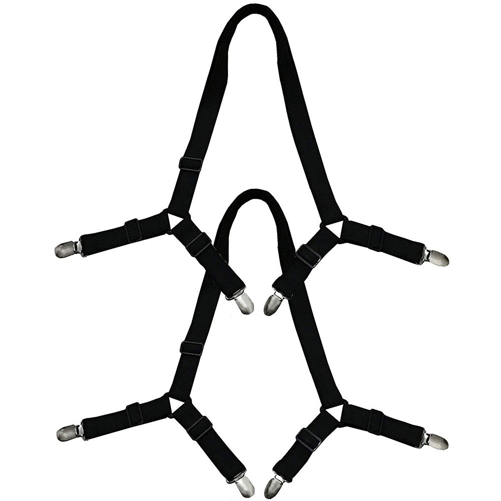 Verstelbare Laken Clips Grijpers Fasteners 3 Manier 6 Zijden Vel Bretels Elastische Vel Houders Matras Clips Bandjes: black color