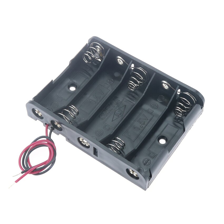 1x 2x 3x 4x 5x 6x AA Battery Box Case Holder With Wire Leads Side By Side Battery Box Connecting Solder For 1-6pcs AA Batteries: 5 Slot