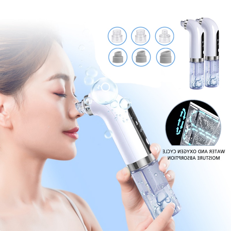 Electric Small Bubble Blackhead Remover Facial Vacuum Pore Blackhead Cleaner Water Cycle Acne Pimple Clean Beauty Skin Care Tool