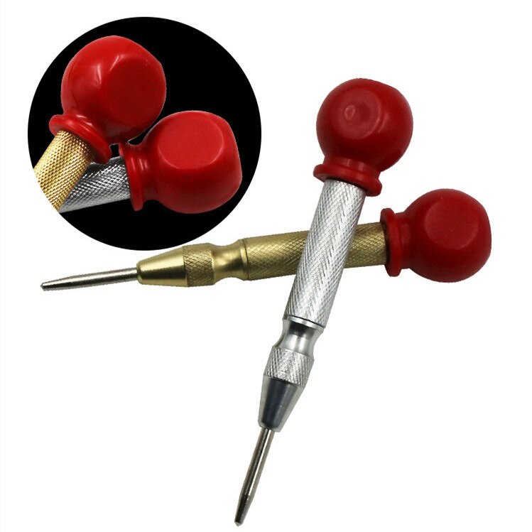 4 styles Automatic Center Punch Spring Loaded Marking Hole Carbon Steel Tool Body Gold Color/Silver Color Optional