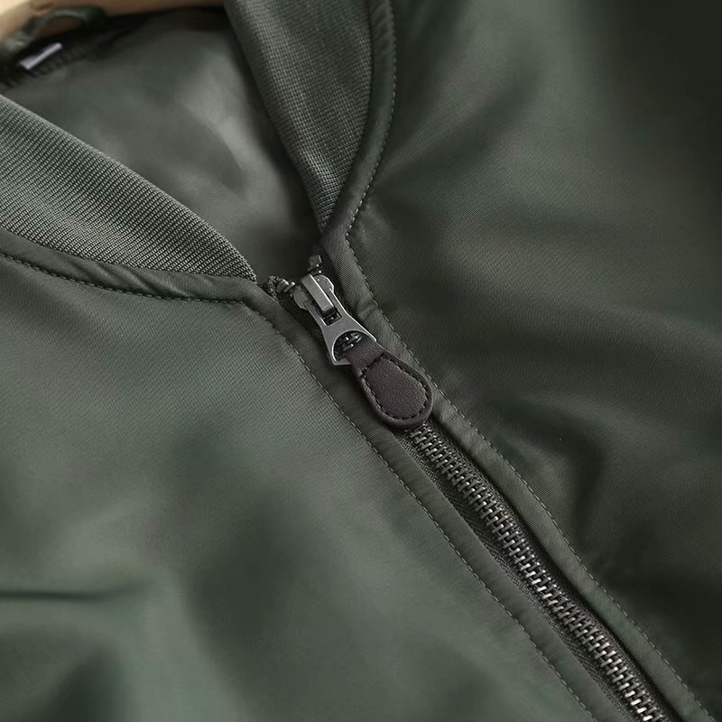 Hwlzltzht Winter Vrouwen Baseball Jassen Casual Basic Jas Rits Losse Bomberjack Vrouwelijke Uitloper Tops Chaqueta Mujer