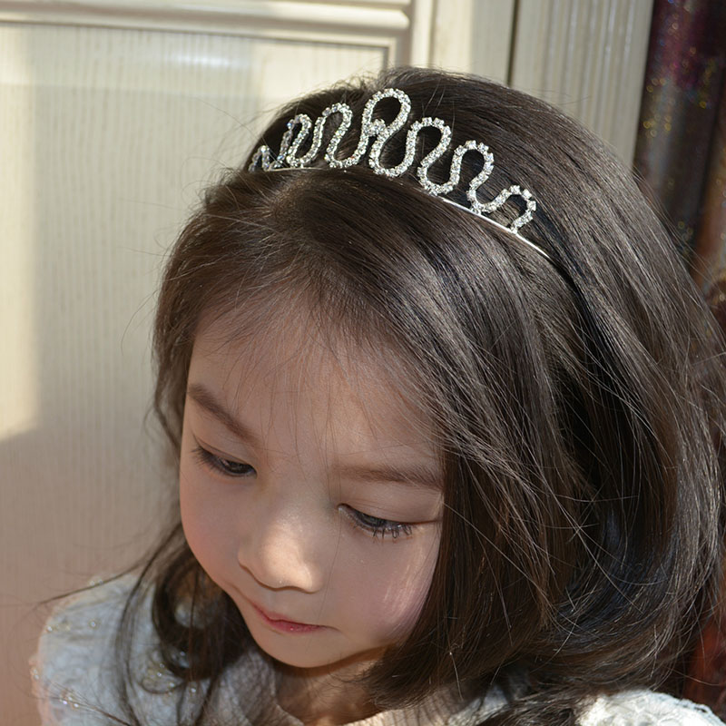 Luxury Diadem Crystal Crown Rhinestone Headband Princess Tiara Girls Accessories Kids Jewelry Vine Wedding Tiaras for Brides