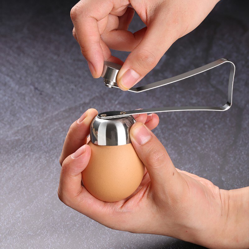 Stainless Steel Boiled Egg Scissors Topper Cutter Shell Opener Raw Egg Cracker Separator Kitchen Tools Eggs Cutter Knocker·