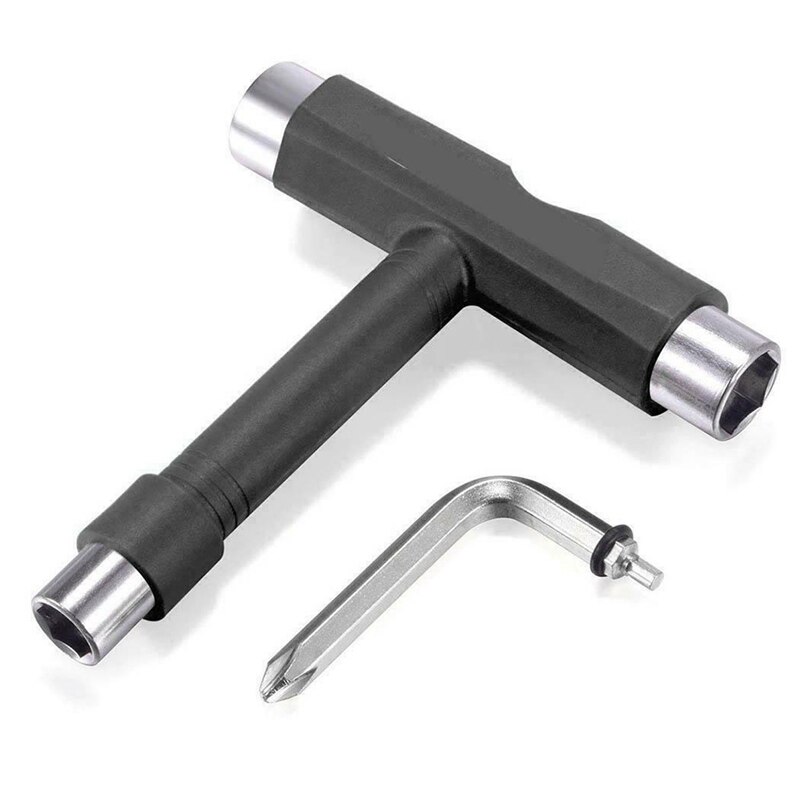 Tudo-em-um profissional t-tipo skate ferramenta chave de fenda soquete multi-funcional skate ajustando t-tool