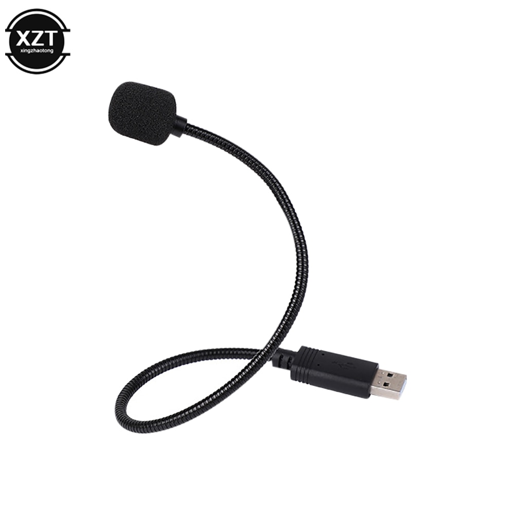 Mini Usb Microfoon Opname Microfoon Voor Laptop Windows Verlengen Flexibele Microfoon: Black