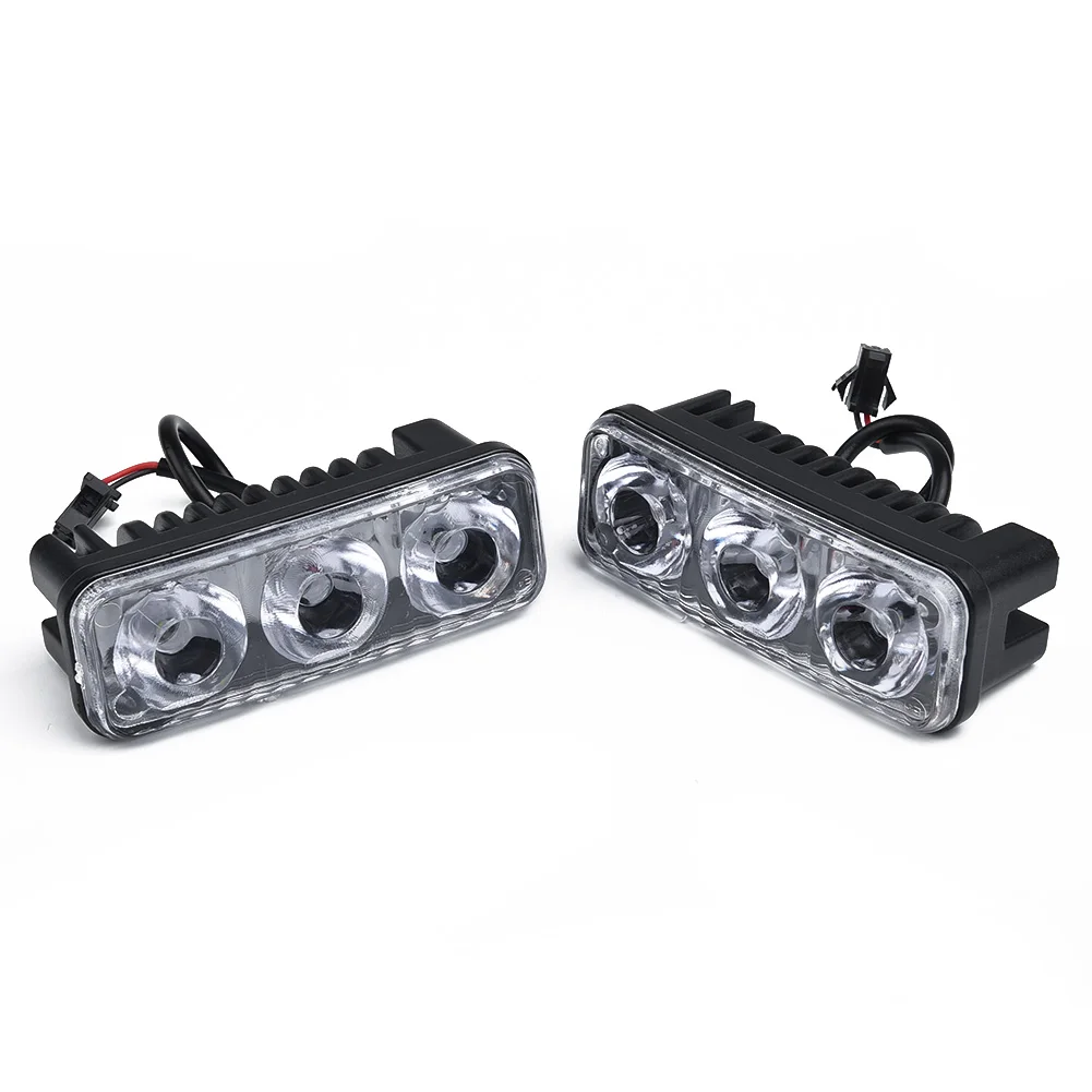2st 3led Super Witte High Power Auto Drl Dagrijlicht Mistlamp Automotive Drl Mistlicht Werklicht: Default Title