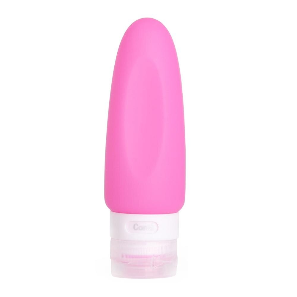 Mini silikon reiseflaske for dispenser sjampo såpe dusjbeholdere for reise baderomstilbehør silikonflasker: Rosa
