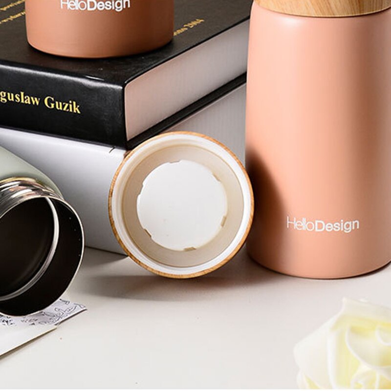 Liten 304 rustfritt stål termos krus kopp isolert vakuum kolbe reise kaffe krus kopp tumbler vann termosmug bærbar flaske