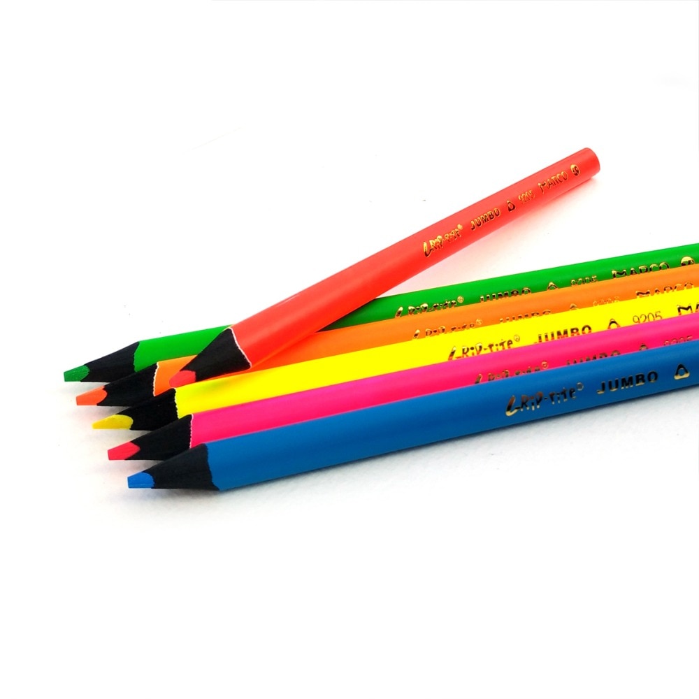 Marco Raffine 6 sztuk, czarny, drewno, kolorowe kredki de colores neonowe metalowe ołówki robić rysowania zestaw kredek szkolne