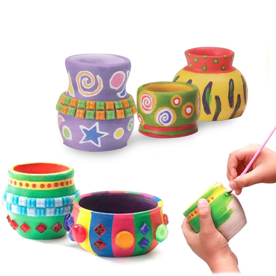 Mini diy håndlavning keramik keramik maskine børn håndværk legetøj til drenge piger keramik hjul kunst og håndværk barn legetøj bedst