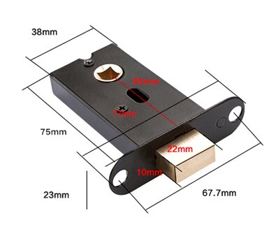 Stainless Steel 304 Recessed Invisible Cup Handle Privacy Hidden Door Locks Cabinet Pulls Handle Fire Proof Disk Ring Lock: Black Lock Core