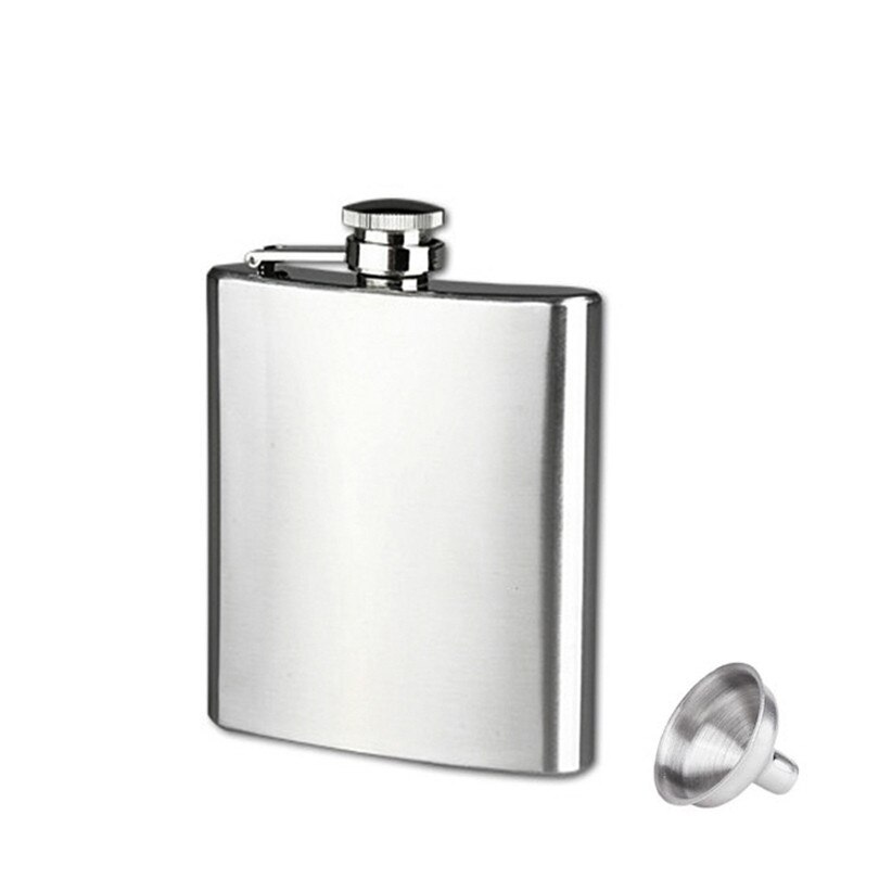 Stainless steel hip flask + funnel 4 5 6 7 8 10 oz Stainless Steel Hip Liquor Alcohol Flask Cap + Funnel F80
