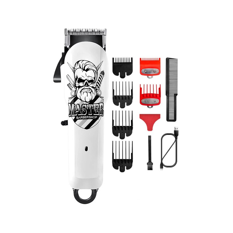 Kapperszaak Tondeuse Professionele Tondeuse Oplaadbare Kapper Elektrische Mannen Cordless Kapsel Verstelbare Keramische Blade: 08