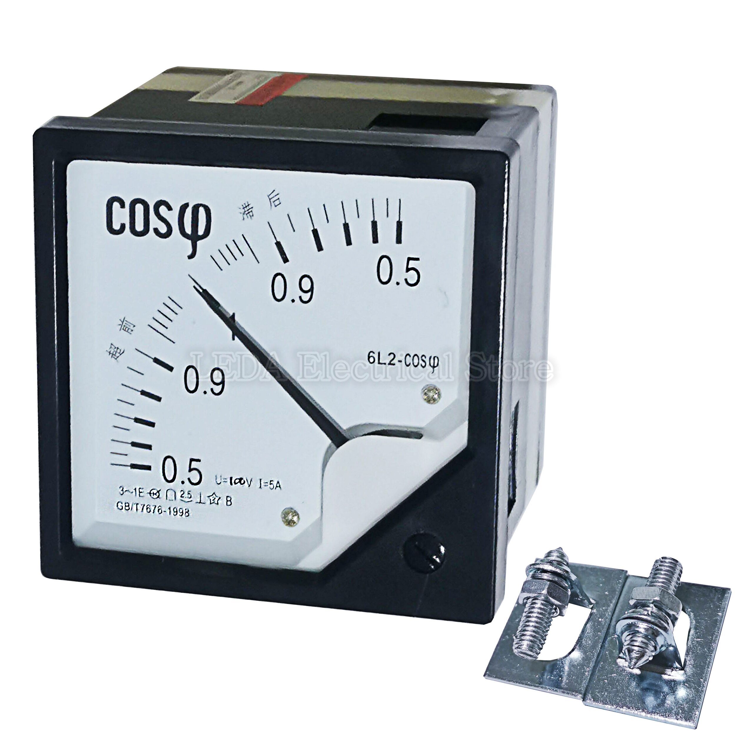 1Stck 6L2 AC Analog COS Energie Faktor Meter 5A 6L2-COS Tafel Meter AC100V 220V 380V Elektrische Energie faktor Meter