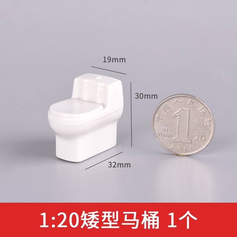 5 Stück 1/20 1/25 1/30 Puppenhaus Badezimmermöbel Spielzeug Toilette Closestool Miniatur Zubehör Puppenhaus Innenlayout: Licht Grün