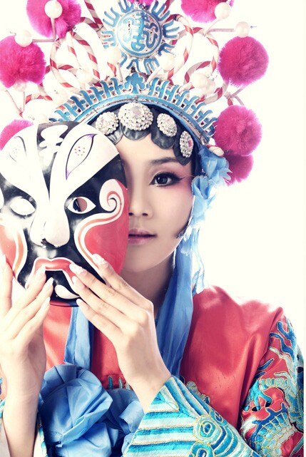 Sombrero de ópera tradicional china para mujer, sombreros de corona de bola de seda para actuación de ópera de Peking, fotografía antigua, Cosplay de Halloween