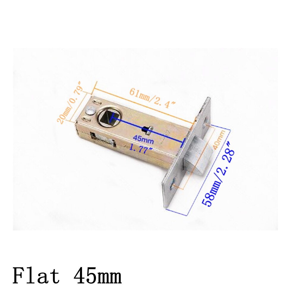 1PC 30mm or 45mm Flat Tongue Lock Tubular Latch Internal Door Bolt Facility Sprung Catch For Bathroom Toilet JCX1061