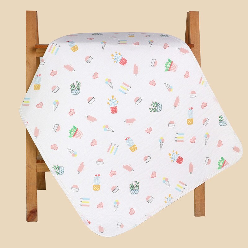 50*70CM couche-culotte matelas à langer imperméable à l'eau lavable literie matelas à langer -né couche-culotte feuille bébé matelas: Flower