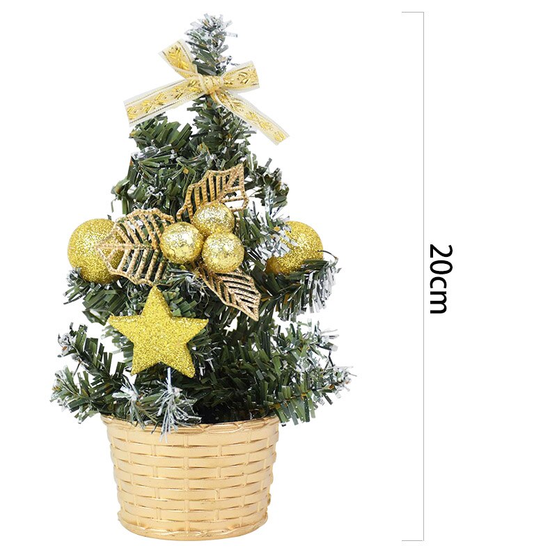 1 pièces Mini arbres de noël artificiels ornements petit pin placé dans la décoration de bureau décoration de noël décor à la maison