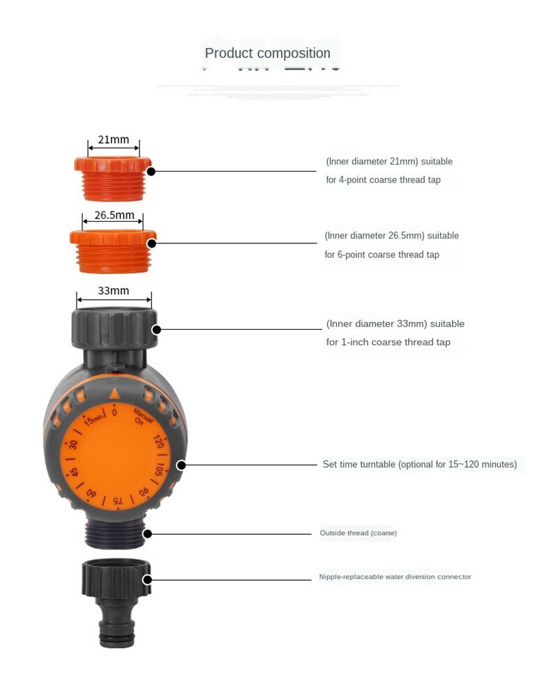 Automatisk vanding timer mekanisk vanding timer drivhus havevandingsregulator vanding controller vandhane timer