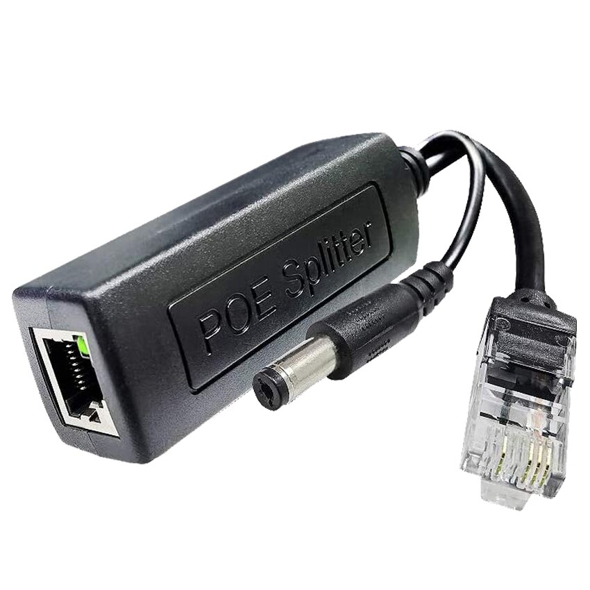 Active PoE Power Over ethernet Splitter Adapter 48V to 12V IEEE 802.3af Compliant 10/100Mbps PoE Splitter with 12V1.2A Output