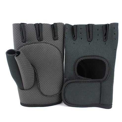 1 Pair Training Pols Handschoenen Gym Half Vinger Handschoenen Sport Fitness Oefening Handschoenen Anti-Slip Weerstand Gewichtheffen Handschoenen: 1 Pair Black / S