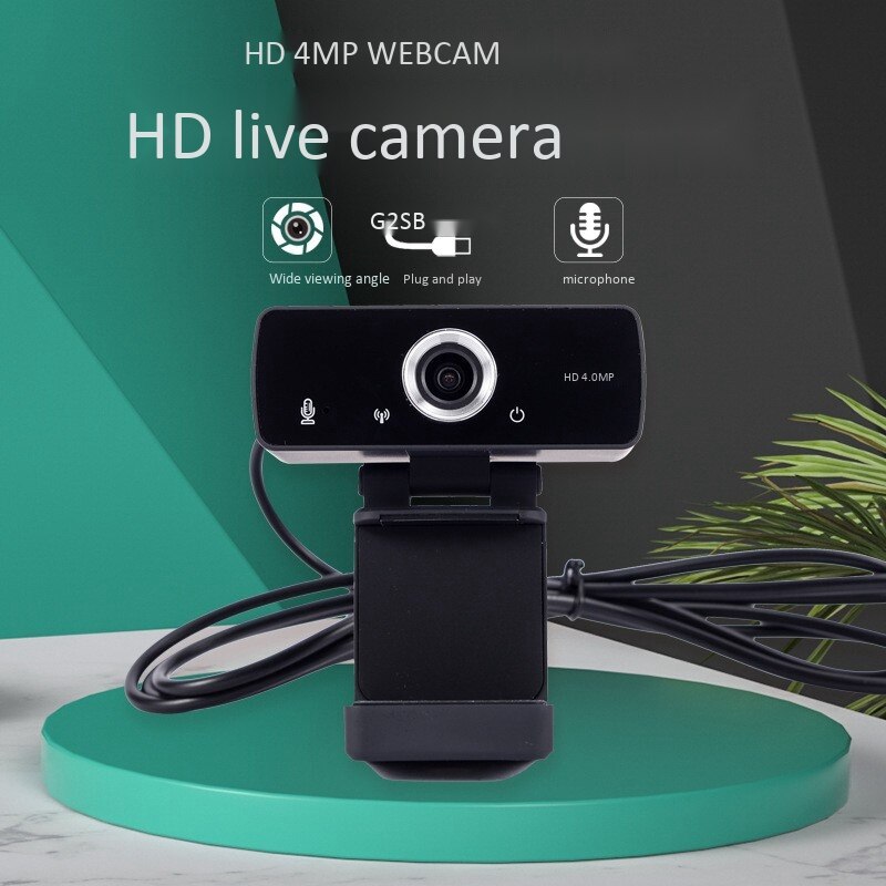 2K HD Focus Camera Webcam for PC Laptop Auto Built-in Microphone High-End Video Call Camera