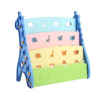 Tanie mebelki dziecięce plastikowe regał na książki/przedszkole meble szkolne/regał/bookrack: Niebieski