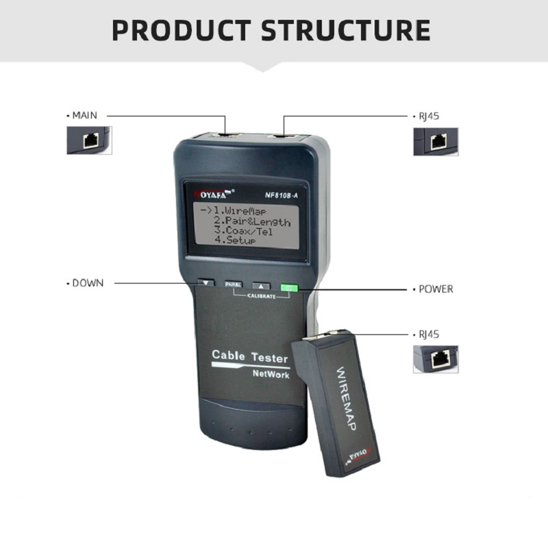 Noyafa NF-8108A Cat.5E/ 6E UTP STP Network Cable Tester Check Wiring Error 5E 6E Wire Test