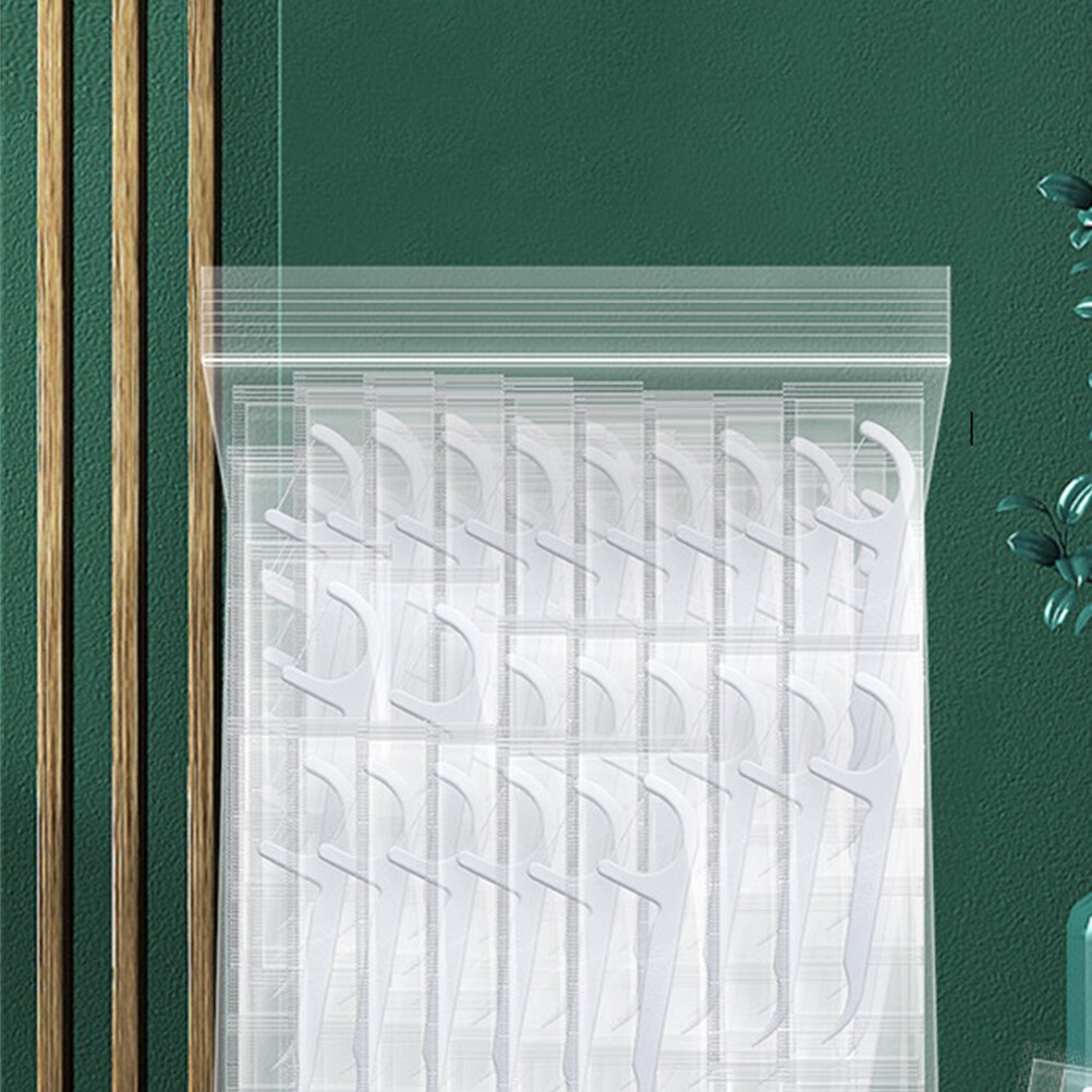 300Pcs Floss Sticks Plastic Floss Sticks Teeth Cleaning Tools (White)