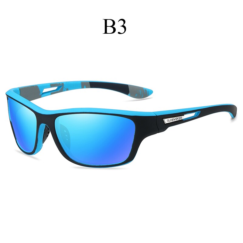 QUISVIKER occhiali da sole polarizzati nuovissimi da pesca Sport all&#39;aria aperta occhiali da sole uomo donna occhiali da ciclismo UV400 occhiali da guida per escursionismo: B3