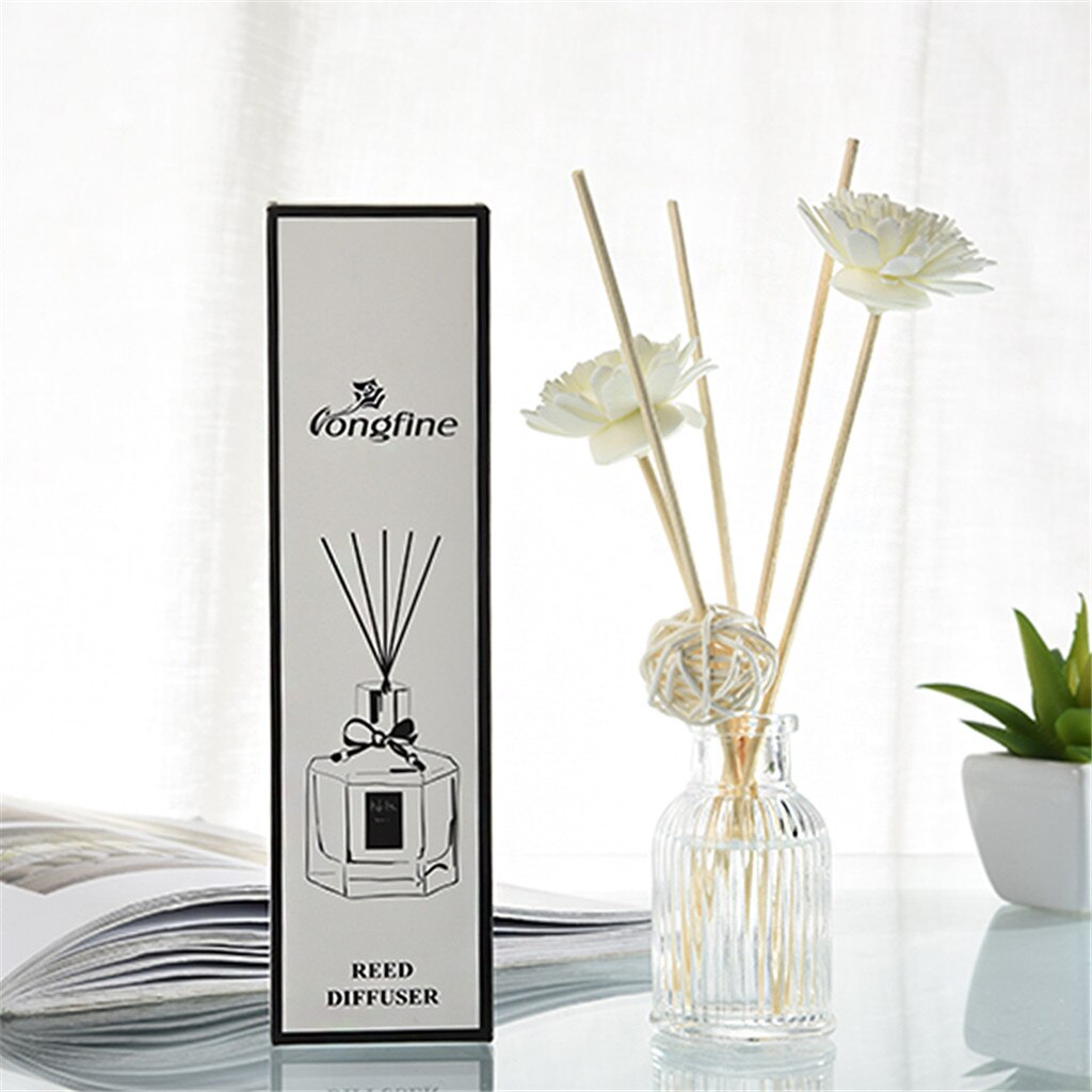 25# 50ml Aroma Oil Diffuser Sets With Natural Sticks Glass Bottle And Scented Oil Aromadiffusor Air Purifier For Home Office: lily