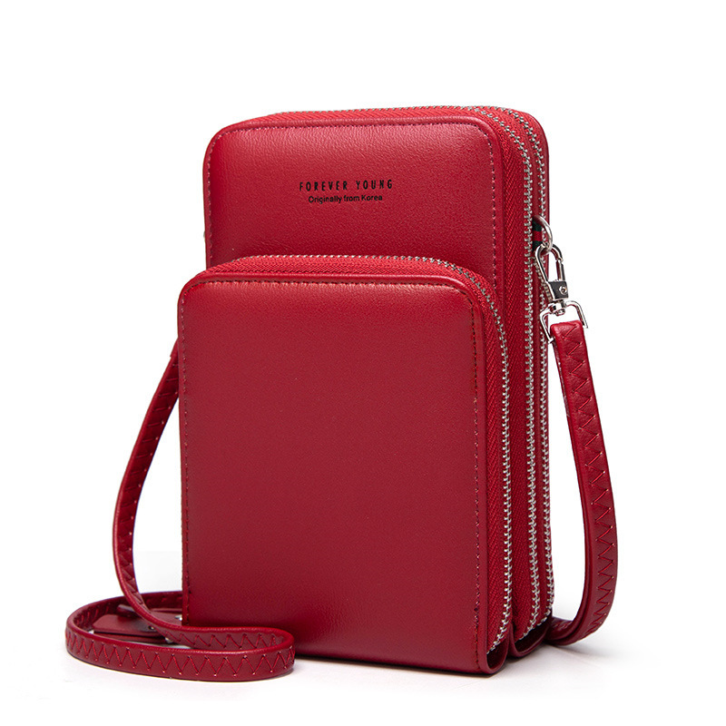 rosa Frauen Hand Tasche Luxus Handtaschen Frauen Schulter Taschen Weibliche Telefon Taschen Kleine Damen Handtasche Neue: Red