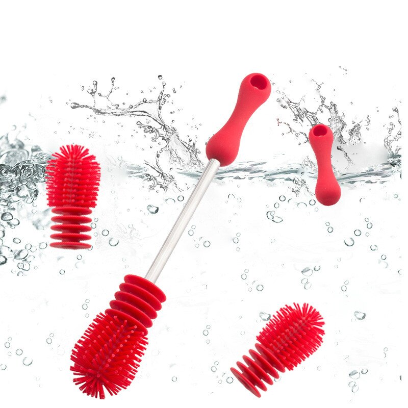 Multifunctional Silicone Bottle Brush Baby Silicone Bottle Cleaner Unique Baby Bottle Scrubbing Silicone Clean