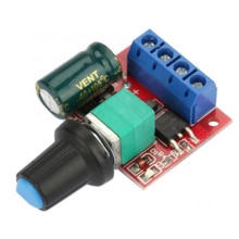 Controlador de velocidad del Motor 5V-28V 5A PWM DC, interruptor de Control de velocidad, regulador LED, módulo de Control de velocidad