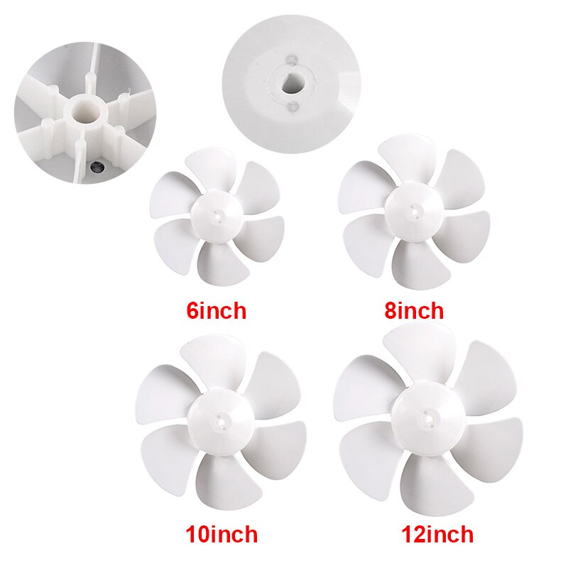 1PC 6/8/10/12inch Small Power Mini Plastic Fan Blade 6 Leaves for Electric Fan