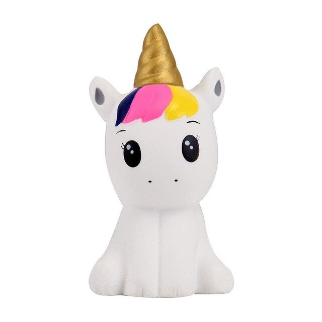 Tobefu Eenhoorn Squishy Dieren Speelgoed Langzaam Stijgende Squishies Mochi Voor Stress Kerst Giftss: Unicorn001-gold