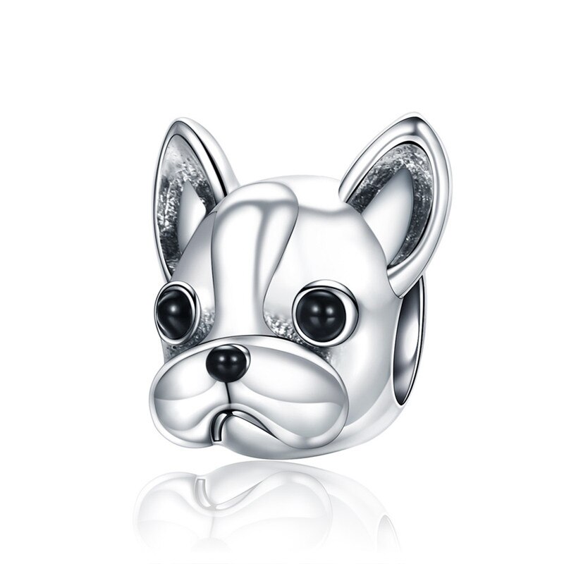 100% 925 Sterling Silver Dog 's Story Poodle Puppy French Bulldog Beads Charm Fit Charms Silver 925 Original Bracelet: CMC315