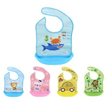slabbers waterdichte siliconen Bib kids schort rijst zak print feed tas eten dragen QD47
