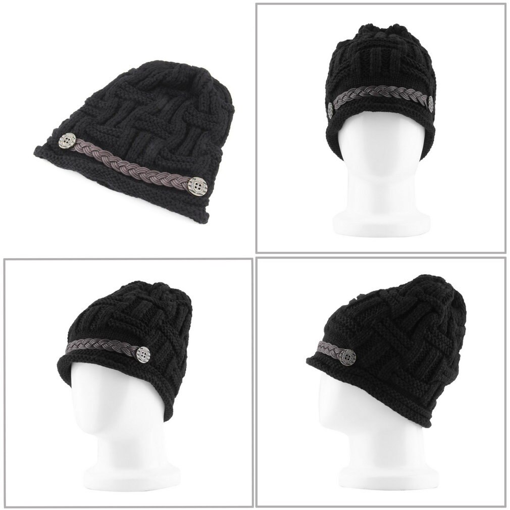 Vinter hatte til mænd kvinder skullies beanies mænd strikket hat mandlige kasketter motorhjelm varm pels mærke vinter beanie hat cap